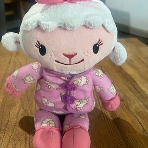 Pink Plush Lamb Soft Toy - Cozy Pajama Doll